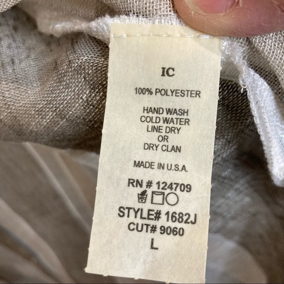 𝅺IC by Connie K Sz L Open Front Kaftan  Kimono Top Oversized 3/4 Sleeves NWT - Picture 8 of 15